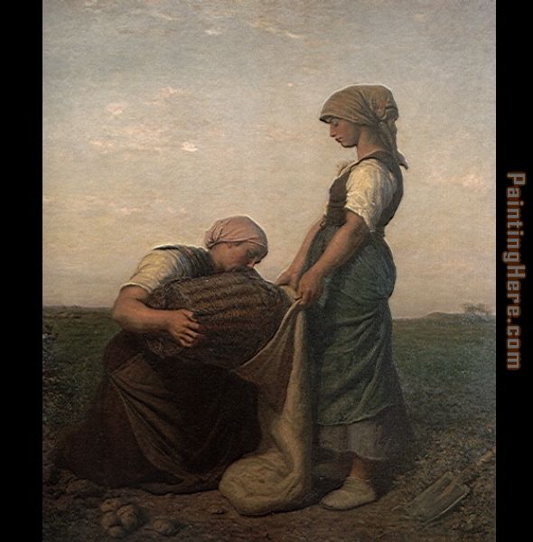 The Potato Harvest painting - Jules Breton The Potato Harvest art painting